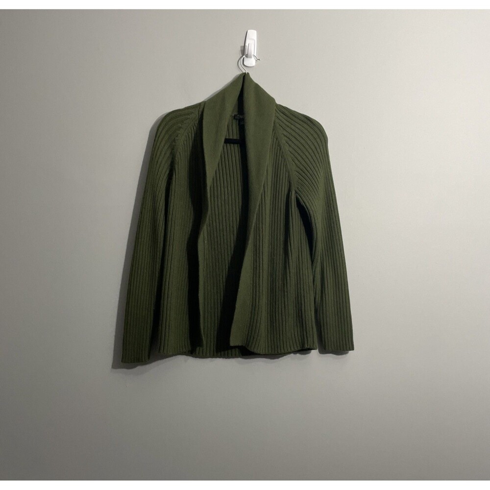Talbots Women’s Green Cardigan Sweater Tight Knit Classic Work Petite MP
